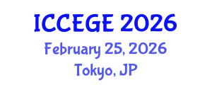 International Conference on Civil, Environmental and Geological Engineering (ICCEGE) February 25, 2026 - Tokyo, Japan