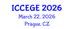 International Conference on Civil, Environmental and Geological Engineering (ICCEGE) March 22, 2026 - Prague, Czechia