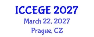 International Conference on Civil, Environmental and Geological Engineering (ICCEGE) March 22, 2027 - Prague, Czechia International Conference on Civil, Environmental and Geological Engineering (ICCEGE) March 22, 2027 - Prague, Czechia