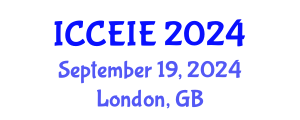 International Conference on Civil, Environmental and Infrastructure Engineering (ICCEIE) September 19, 2024 - London, United Kingdom