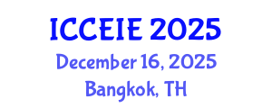 International Conference on Civil, Environmental and Infrastructure Engineering (ICCEIE) December 16, 2025 - Bangkok, Thailand