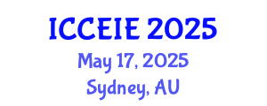 International Conference on Civil, Environmental and Infrastructure Engineering (ICCEIE) May 17, 2025 - Sydney, Australia