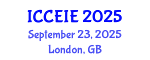 International Conference on Civil, Environmental and Infrastructure Engineering (ICCEIE) September 23, 2025 - London, United Kingdom