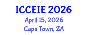 International Conference on Civil, Environmental and Infrastructure Engineering (ICCEIE) April 15, 2026 - Cape Town, South Africa