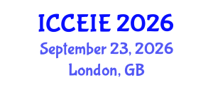 International Conference on Civil, Environmental and Infrastructure Engineering (ICCEIE) September 23, 2026 - London, United Kingdom