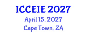 International Conference on Civil, Environmental and Infrastructure Engineering (ICCEIE) April 15, 2027 - Cape Town, South Africa International Conference on Civil, Environmental and Infrastructure Engineering (ICCEIE) April 15, 2027 - Cape Town, South Africa