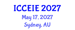 International Conference on Civil, Environmental and Infrastructure Engineering (ICCEIE) May 17, 2027 - Sydney, Australia International Conference on Civil, Environmental and Infrastructure Engineering (ICCEIE) May 17, 2027 - Sydney, Australia