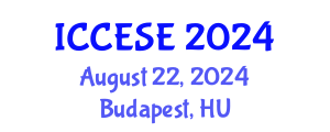 International Conference on Civil, Environmental and Structural Engineering (ICCESE) August 22, 2024 - Budapest, Hungary