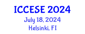 International Conference on Civil, Environmental and Structural Engineering (ICCESE) July 18, 2024 - Helsinki, Finland
