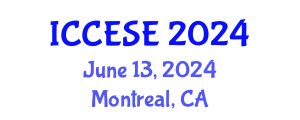 International Conference on Civil, Environmental and Structural Engineering (ICCESE) June 13, 2024 - Montreal, Canada