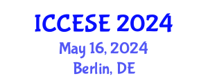 International Conference on Civil, Environmental and Structural Engineering (ICCESE) May 16, 2024 - Berlin, Germany