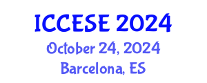 International Conference on Civil, Environmental and Structural Engineering (ICCESE) October 24, 2024 - Barcelona, Spain