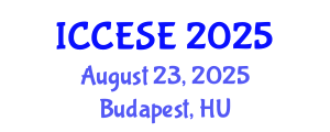 International Conference on Civil, Environmental and Structural Engineering (ICCESE) August 23, 2025 - Budapest, Hungary