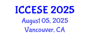 International Conference on Civil, Environmental and Structural Engineering (ICCESE) August 05, 2025 - Vancouver, Canada