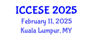 International Conference on Civil, Environmental and Structural Engineering (ICCESE) February 11, 2025 - Kuala Lumpur, Malaysia