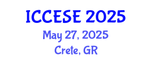 International Conference on Civil, Environmental and Structural Engineering (ICCESE) May 27, 2025 - Crete, Greece