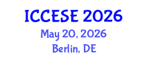 International Conference on Civil, Environmental and Structural Engineering (ICCESE) May 20, 2026 - Berlin, Germany