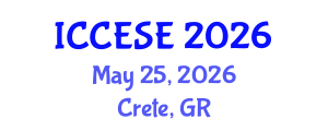 International Conference on Civil, Environmental and Structural Engineering (ICCESE) May 25, 2026 - Crete, Greece International Conference on Civil, Environmental and Structural Engineering (ICCESE) May 25, 2026 - Crete, Greece