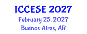 International Conference on Civil, Environmental and Structural Engineering (ICCESE) February 25, 2027 - Buenos Aires, Argentina International Conference on Civil, Environmental and Structural Engineering (ICCESE) February 25, 2027 - Buenos Aires, Argentina