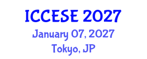 International Conference on Civil, Environmental and Structural Engineering (ICCESE) January 07, 2027 - Tokyo, Japan International Conference on Civil, Environmental and Structural Engineering (ICCESE) January 07, 2027 - Tokyo, Japan