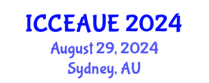 International Conference on Civil, Environmental, Architectural and Urban Engineering (ICCEAUE) August 29, 2024 - Sydney, Australia