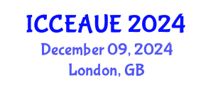 International Conference on Civil, Environmental, Architectural and Urban Engineering (ICCEAUE) December 09, 2024 - London, United Kingdom