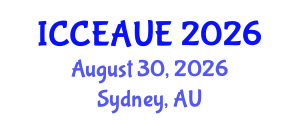 International Conference on Civil, Environmental, Architectural and Urban Engineering (ICCEAUE) August 30, 2026 - Sydney, Australia