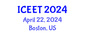 International Conference on Civil, Environmental Engineering and Technology (ICEET) April 22, 2024 - Boston, United States