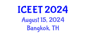 International Conference on Civil, Environmental Engineering and Technology (ICEET) August 15, 2024 - Bangkok, Thailand