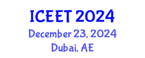 International Conference on Civil, Environmental Engineering and Technology (ICEET) December 23, 2024 - Dubai, United Arab Emirates