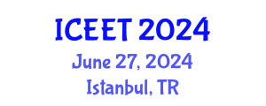 International Conference on Civil, Environmental Engineering and Technology (ICEET) June 27, 2024 - Istanbul, Turkey