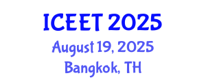 International Conference on Civil, Environmental Engineering and Technology (ICEET) August 19, 2025 - Bangkok, Thailand