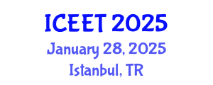 International Conference on Civil, Environmental Engineering and Technology (ICEET) January 28, 2025 - Istanbul, Turkey