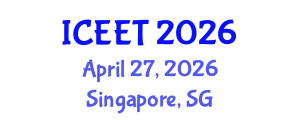 International Conference on Civil, Environmental Engineering and Technology (ICEET) April 27, 2026 - Singapore, Singapore International Conference on Civil, Environmental Engineering and Technology (ICEET) April 27, 2026 - Singapore, Singapore