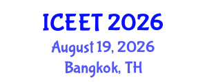 International Conference on Civil, Environmental Engineering and Technology (ICEET) August 19, 2026 - Bangkok, Thailand