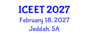 International Conference on Civil, Environmental Engineering and Technology (ICEET) February 18, 2027 - Jeddah, Saudi Arabia International Conference on Civil, Environmental Engineering and Technology (ICEET) February 18, 2027 - Jeddah, Saudi Arabia