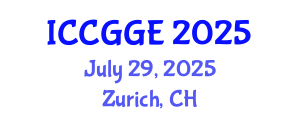 International Conference on Civil, Geomechanical and Geotechnical Engineering (ICCGGE) July 29, 2025 - Zurich, Switzerland