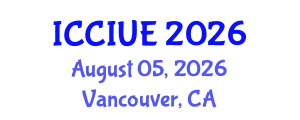 International Conference on Civil, Infrastructure and Urban Engineering (ICCIUE) August 05, 2026 - Vancouver, Canada