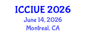 International Conference on Civil, Infrastructure and Urban Engineering (ICCIUE) June 14, 2026 - Montreal, Canada