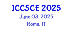 International Conference on Civil, Structural and Construction Engineering (ICCSCE) June 03, 2025 - Rome, Italy
