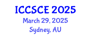 International Conference on Civil, Structural and Construction Engineering (ICCSCE) March 29, 2025 - Sydney, Australia