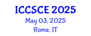 International Conference on Civil, Structural and Construction Engineering (ICCSCE) May 03, 2025 - Rome, Italy