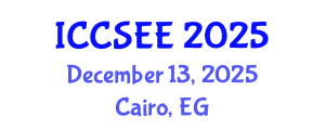 International Conference on Civil, Structural and Earthquake Engineering (ICCSEE) December 13, 2025 - Cairo, Egypt