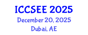 International Conference on Civil, Structural and Earthquake Engineering (ICCSEE) December 20, 2025 - Dubai, United Arab Emirates