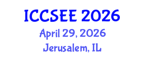 International Conference on Civil, Structural and Earthquake Engineering (ICCSEE) April 29, 2026 - Jerusalem, Israel