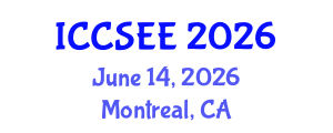 International Conference on Civil, Structural and Earthquake Engineering (ICCSEE) June 14, 2026 - Montreal, Canada