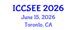 International Conference on Civil, Structural and Earthquake Engineering (ICCSEE) June 15, 2026 - Toronto, Canada