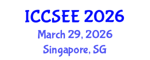 International Conference on Civil, Structural and Earthquake Engineering (ICCSEE) March 29, 2026 - Singapore, Singapore