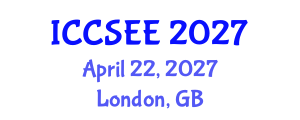 International Conference on Civil, Structural and Earthquake Engineering (ICCSEE) April 22, 2027 - London, United Kingdom International Conference on Civil, Structural and Earthquake Engineering (ICCSEE) April 22, 2027 - London, United Kingdom