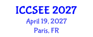 International Conference on Civil, Structural and Earthquake Engineering (ICCSEE) April 19, 2027 - Paris, France International Conference on Civil, Structural and Earthquake Engineering (ICCSEE) April 19, 2027 - Paris, France